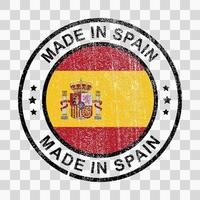 Made in Spanien Stempel im Grunge-Stil isolierte Symbol vektor