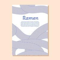 Ramen Nudel Licht Blau Textur Poster Vorlage. japanisch, Chinesisch wellig Hintergrund. Italienisch Spaghetti, Makkaroni Illustration vektor