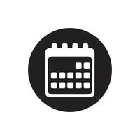 Kalender Agenda Vektor Symbol im ein eben Stil mit ein Weiß Hintergrund und ein isoliert Kalender Datum Begriff