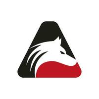 Brief ein Wolf Logo. Wolf Symbol Vektor Vorlage