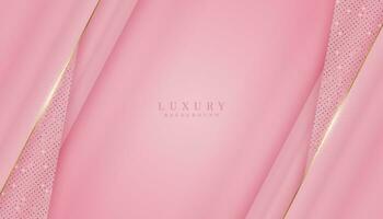 lyxig rosa bakgrund med gnistrande guld och glitter. modern elegant abstrakt bakgrund vektor
