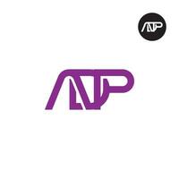 Brief adp Monogramm Logo Design vektor