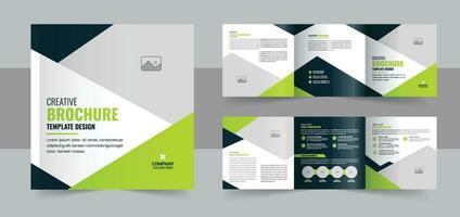 business square trifold broschürenvorlagendesign und minimale unternehmensprofilbroschüre vektor