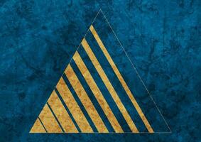 braun gestreift Dreieck auf dunkel Blau abstrakt Grunge Hintergrund vektor