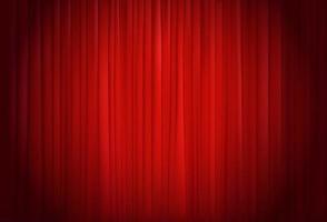 röd gardin i teater. vektor bakgrund