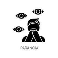 paranoia glyph ikon vektor