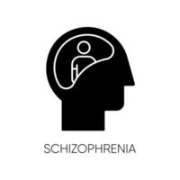 Schizophrenie-Glyphe-Symbol vektor
