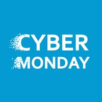 Cyber Monday banner. Dag för försäljning i onlinebutiker. Pixel Flat Illustration vektor