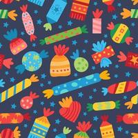 Muster mit Süßigkeiten Süßigkeiten. für Geburtstagsfeier vektor