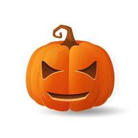 Halloween gruselig orange Kürbis Urlaub Cartoon Konzept vektor