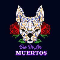 dekorativa hundhuvuddag av den döda mexico -illustrationen vektor