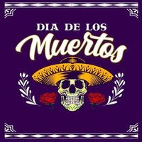 dekorativa skallehuvud mexikansk hatt dag av döda mexico illustration vektor