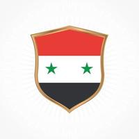 Syrien Flaggenvektor mit Schildrahmen vektor