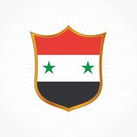 Syrien Flaggenvektor mit Schildrahmen vektor