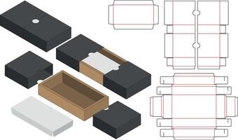 dö skära låda design vektor