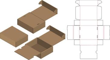 sterben Schnitt Box Design vektor