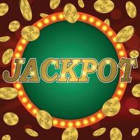 Jackpot-Glücksspiel Retro-Banner-Zeichen-Dekoration. Werbetafel für Casino. vektor