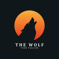 Wolf oder Kopf Wolf Logo Vektor Symbol Illuatration Design