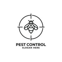 Wespe Pest Steuerung Logo Design Vektor Illustration. Pest Steuerung Logo