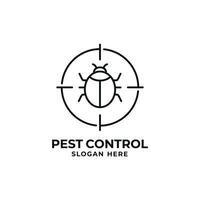 Fehler Pest Steuerung Logo Design Vektor Illustration. Pest Steuerung Logo