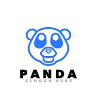 Panda Linie Symbol Logo Vorlage vektor