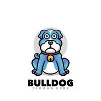 Bulldogge Maskottchen Karikatur Design Illustration vektor