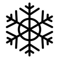 Winter einfarbig mit Widerhaken Schneeflocke Gekritzel Symbol vektor