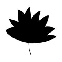 glücklich das Erntedankfest Lilie Blume Silhouette vektor