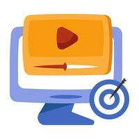 ein Icon-Design von Online-Videos vektor