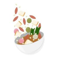 Illustration Logo Levitation Wedang rund oder Tangyuan vektor