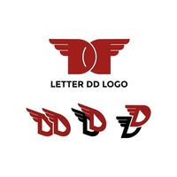 Brief dd Logo Design Vorlage vektor