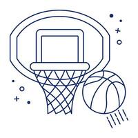 Basketball Tor Symbol im editierbar Stil vektor