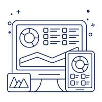 Modem Design Symbol von online Daten Analytik vektor