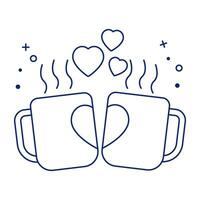 modern Design Symbol von Dating Kaffee vektor