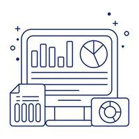 Modem Design Symbol von online Daten Analytik vektor