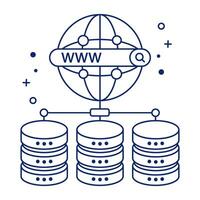 ein linear Symbol Design von global Hosting vektor