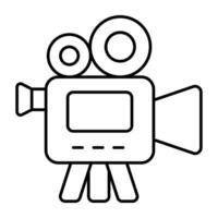 en platt design ikon av video kamera vektor