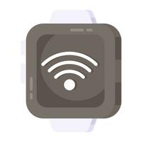 konceptuell platt design ikon av wiFi signal vektor