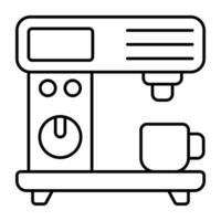 Kaffee Maschine Symbol, editierbar Vektor