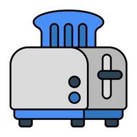 ein einzigartig Design Symbol von Toaster vektor