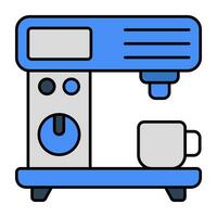 kaffe maskin ikon, redigerbar vektor