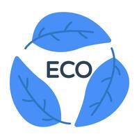 Einzigartige Designikone von Eco Refresh vektor