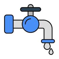 modern design ikon av vatten kran vektor