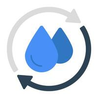 konzeptionelle eben Design Symbol von Wasser Recycling vektor