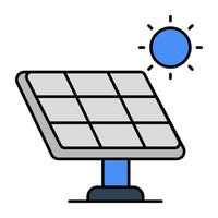 perfekte designikone des solarpanels vektor