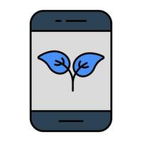 Premium-Download-Symbol von Mobile Leaf vektor