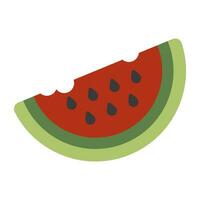 Sommersaftfruchtikone, Vektordesign der Wassermelone vektor