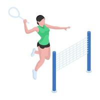 ein Illustration Design von Badminton Spieler vektor