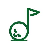 enkel logotyp golf på grön Färg Bra för golf varumärke eller t skjorta varumärke vektor