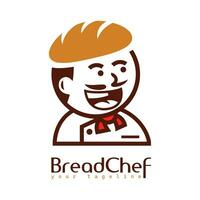 vektor design logotyp bröd och kock begrepp